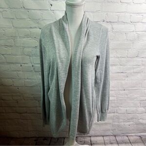 Ella Moss Open Front Grey Cardigan Large